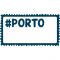Briefmarkte mit #Porto dunkel/fett 43x23mm