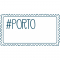 Briefmarkte mit #Porto heller Rahmen 43x23mm