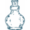 Zaubertrankflasche detailliert 25x39mm