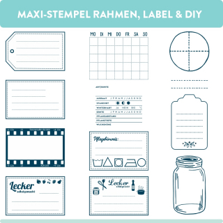 Maxi-Stempel Ränder, Label & DIY