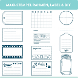 Maxi-Stempel Ränder, Label & DIY