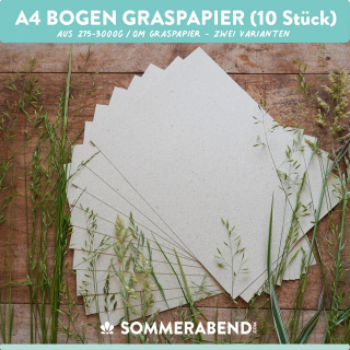 A4-Graspapier (10 Bogen 275-300g Naturpapier)