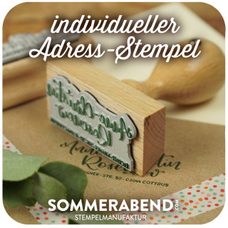 Individueller Adressstempel gelettert von Christine Drogt (Create A Smile)