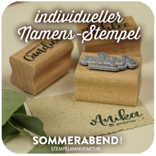 Individueller Namens-Stempel gelettert von Christine Drogt (Create A Smile)