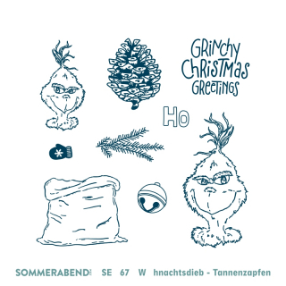 Clearstamp Set 67 - Weihnachtsdieb - Tannenzapfen