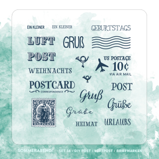 Clearstamp Set 34 - Luftpost / Briefmarken
