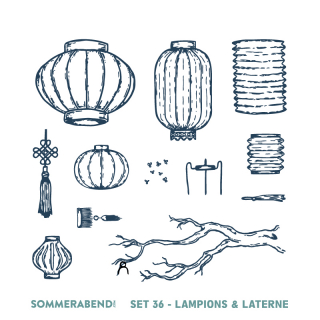 Clearstamp Set 36 - Lampions & Laternen