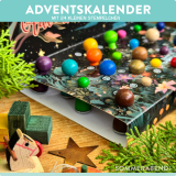 Adventskalender mit 24 kleinen Stempelchen