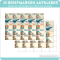 25 Briefmarkenaufkleber auf 1xA4-Papierbogen angestanzt