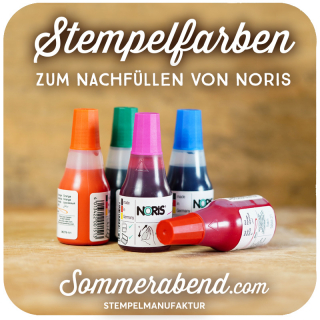 Stempelfarbe ohne Öl zum Auffüllen (25ml) - für Papier (NORIS)