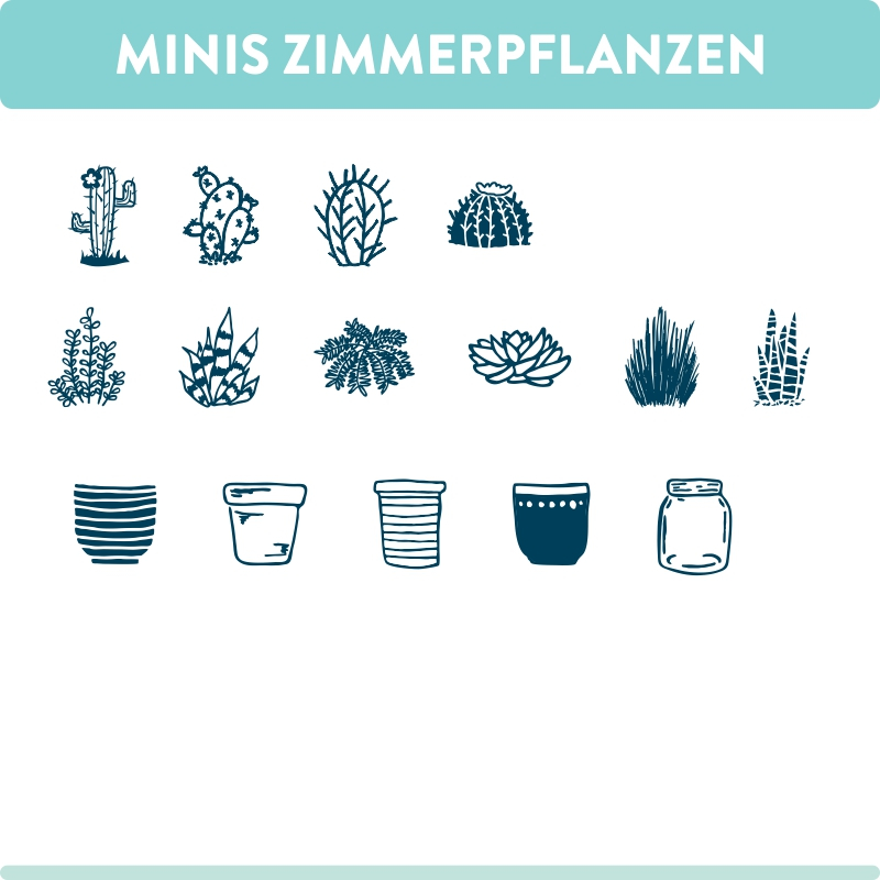 Mini-Stempel Kakteen & Sukkulenten, 2,40