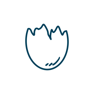 Eierschale zerbrochen Umriss