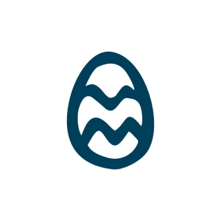 Osterei gezackte Streifen