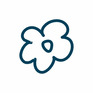 Blümchen Umriss mitte Umriss