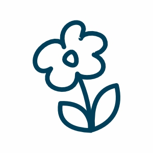 Comicblume komplett Umriss