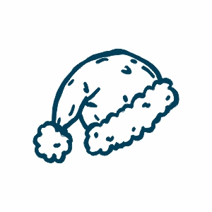 Santamütze seitlich nach rechts