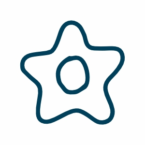 Sternchen Lebkuchen Umriss mit Loch