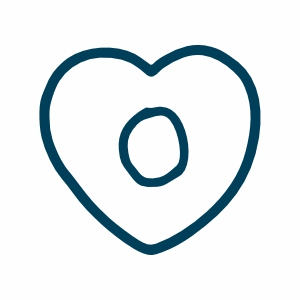 Herzchen Lebkuchen Umriss mit Loch