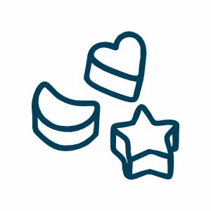 Drei Ausstechförmchen