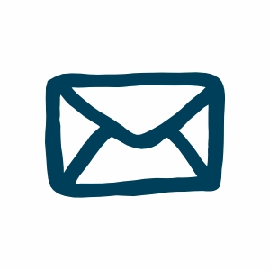 Brief handgemalt Umriss