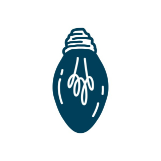 Lichterkette Glühbirne gefüllt