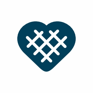 Lebkuchenherzchen mit Gitter gefüllt