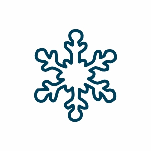 Schneeflocke rund Umriss