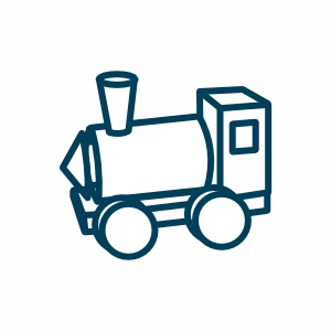 Spielzeugeisenbahn detailliert