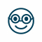 Smiley mit Brille