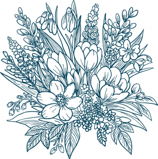 Blumenstrauß groß 57x57mm