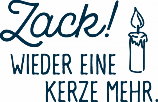 Zack wieder eine Kerze mehr 33x22mm