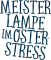 Meister Lampe im Osterstress 27x32mm