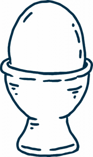 Eierbecher mit Ei 16x27mm