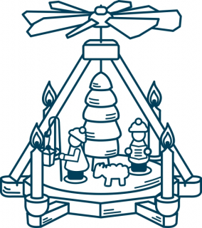 Weihnachtspyramide 29x32mm