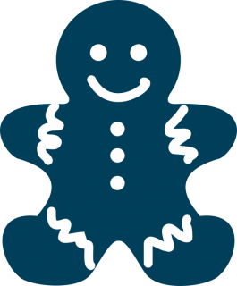 Lebkuchenmann gefüllt 19x23mm