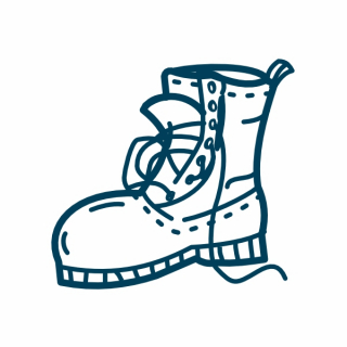 Nikolausstiefel detailliert Umriss