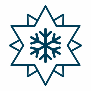 Stern 6zackig simple Schneeflocke innen