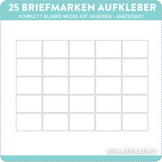25 Briefmarken weiß völlig blanko
