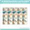 25 Briefmarken gedruckt mit #PORTO