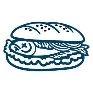 Fischbrötchen länglich