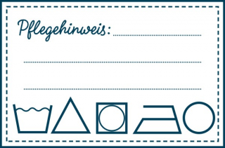 Pflegehinweis 58x38mm