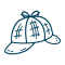 Sherlock-Hut / Deerstalker-Mütze L77