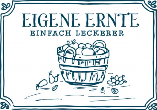 Label eckig "Eigene Ernte" 55x39mm