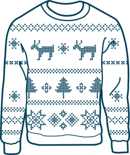Ugly Christmas Sweater 32x38mm