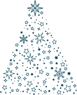 Weihnachtsbaum aus Sternchen 46x56mm