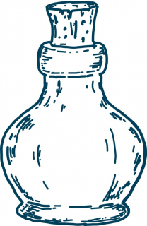 Zaubertrankflasche detailliert 25x39mm
