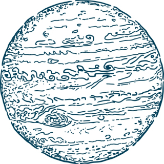 Jupiter Planet 33x33mm