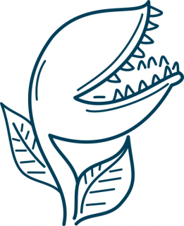 Fleischfressende Pflanze 22x27mm