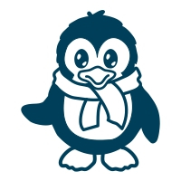 Pinguin mit Schal F71