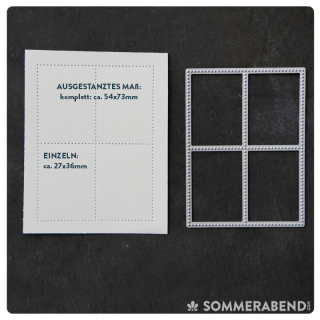 Crealies Stanzschablone no.12- 4 Briefmarken